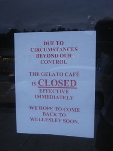Gelato Cafe sign
