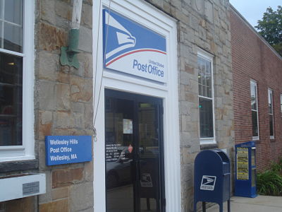 Wellesley Hills Post Office signs