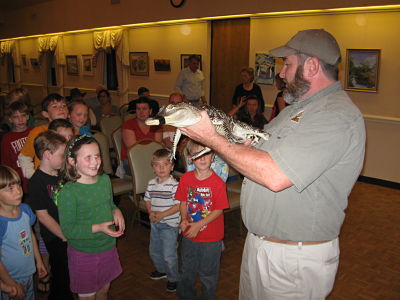 Wellesley Conservation Council program, alligator demo