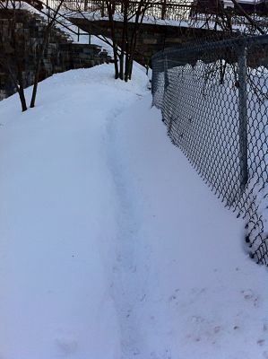 Cliff Road path to Wellesley Hills commuter rail