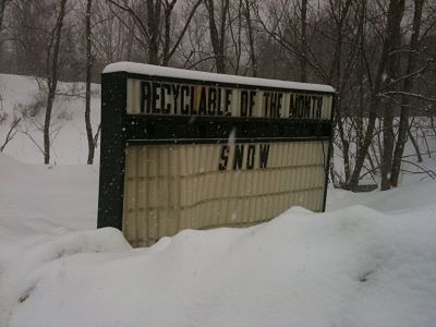 Wellesley RDF snow sign