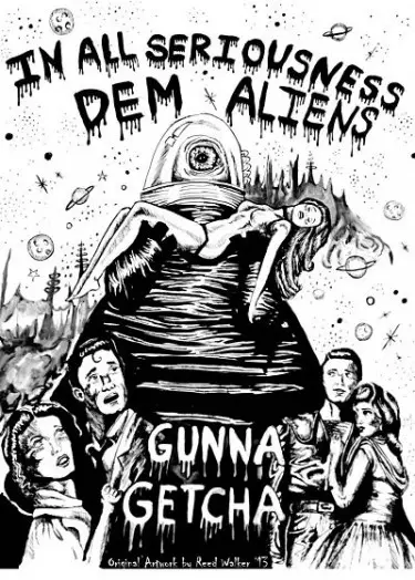 Original Aliens publicity  poster artwork created by Reed Walker WHS '13v