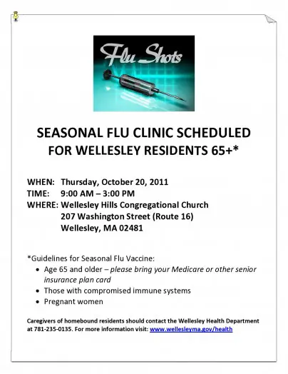 Wellesley Flu Clinic