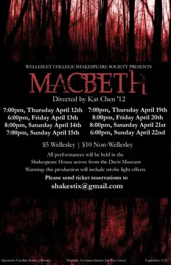Macbeth, Wellesley College